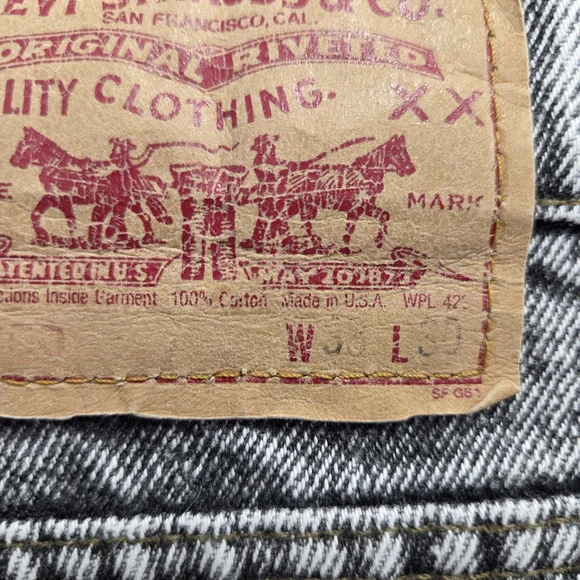 Vintage Levis 550 XX Black Acid Wash Jeans 38x30 - Picture 8 of 8